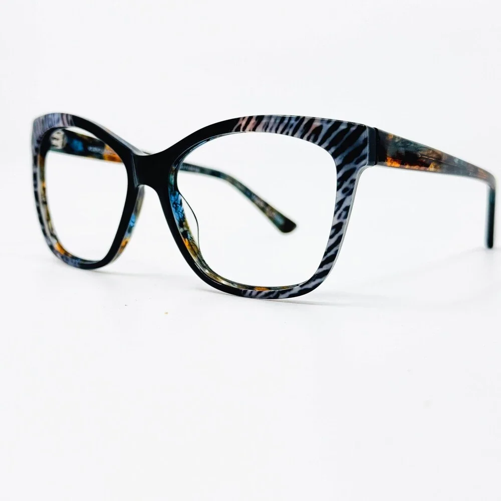 Peepers Eyewear Frames Womens Blue Tiger Tortoise Cat Eye 56-16-135